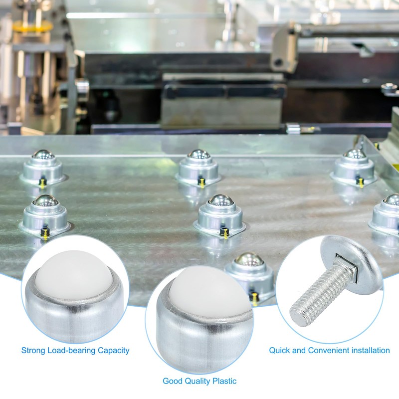 PATIKIL 1" Roller Ball Transfer Bearing, 6 Pcs Round Ball