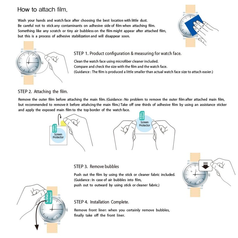 Healingshield Watch Face Protector Guard [Front 3pcs] (43mm(1.69in))
