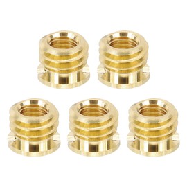PATIKIL M6 Female to 3/8" Male Convert Screw Adapter, 5 Pcs Tripod Thread Adapter Mount for Camera Monopod Video DSLR SLR Mic Stand, Gold