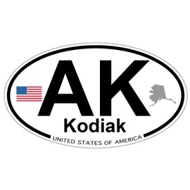 US Decal, Inc. Kodiak, Alaska Oval Sticker