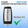 CHENZLIN for Genesis Key Fob Cover 6-Button TPU Case Keychain