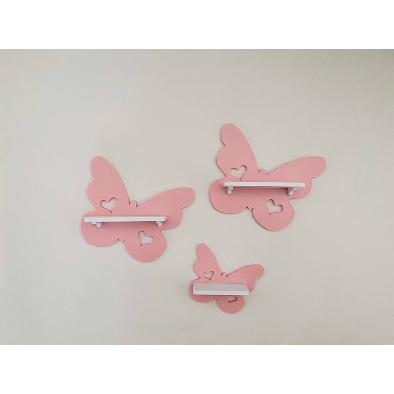 PsGreen Set of 3 Butterfly Pink Suitable for Toniebox Tonie
