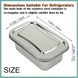 Stainless Steel Ice Cream Containers with Airtight Lids,1.2 Quarts