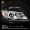 SHAREWIN Replacement For Camry 2012 2013 2014 Headlights Headlamp Assembly Chrome Housing Amber Reflector Passenger and Driver Side