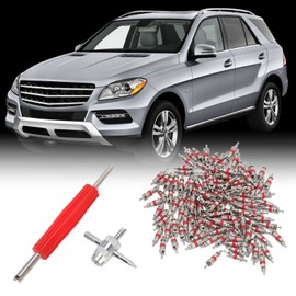 Aramox NúCleo de VáStago de VáLvula, Extractor de Doble Cabeza de NúCleo de VáStago de VáLvula de NeumáTico, Herramienta de ReparacióN de ExtraccióN de 4 VíAs para Coche, CamióN, SUV, Bicicleta, ATV