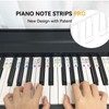 BEATBIT Piano Note Strips Pro, Thickened Anti-Stuck, Fit 88/61 Key