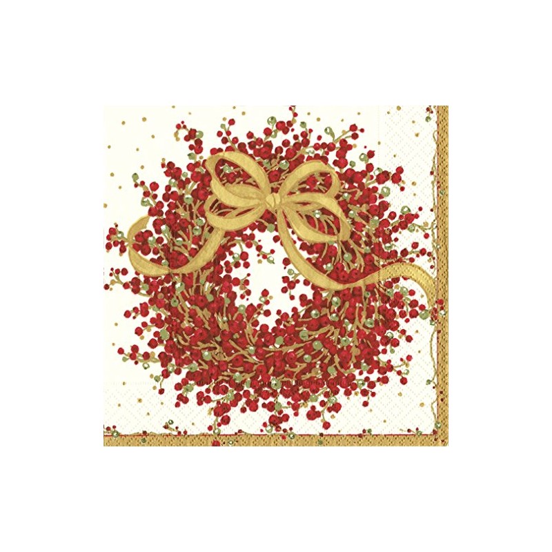 Caspari 16.5cm Pepperberry Lunch Napkin, Pack of 20