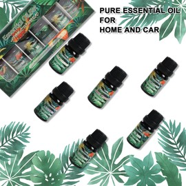 BASEPOW Essential Oils Set,-6 Pack/10ml Pure Essential Oils for Diffusers,Humidifiers (Tea Tree, Lemongrass, Orange, Eucalyptus, Mint, Lavender) Fragrance Aromatherapy Oils Gift