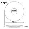 2 x 21mm G1/2 Chrome Tap Shower Pipe Cover High