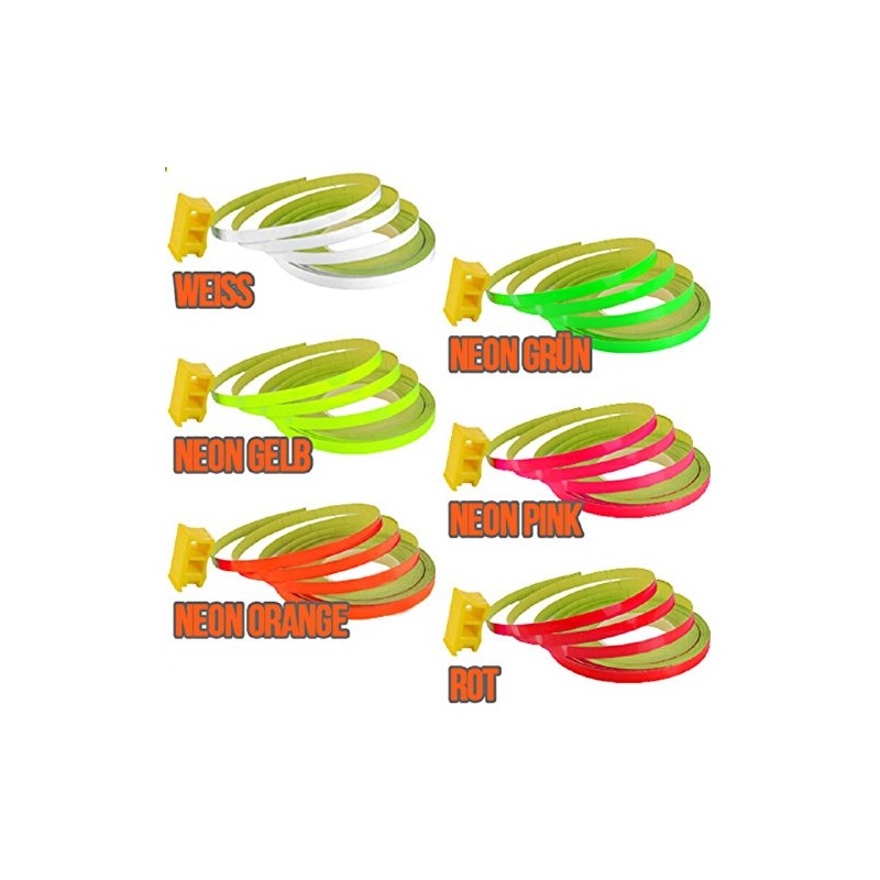 Car Motorcycle Wheel Rim Stickers 6 mm x 8.5 Stripes