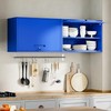 Yizosh Metal Garage Wall Cabinet with Doors and Shelves, Wall