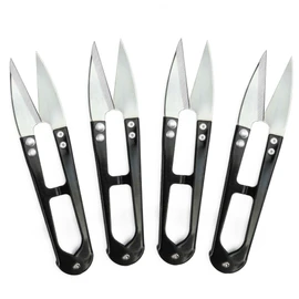 4 x Thread Scissors Sharp Stainless Steel – Universal Sewing Scissors for Precise Separation of Thread and Yarn, for Crafts and Plant Care