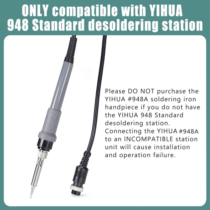 YIHUA #948A Replacement Soldering Iron Handpiece/Handle for YIHUA 948 Standard