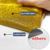 Gold Glitter Heat Transfer Vinyl 12" x 8 ft HTV