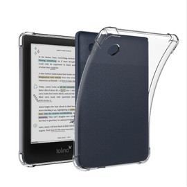 GIOPUEY Case for Tolino Shine 2024/Shine Colour, Soft TPU Back Cover, Thin Cover, Airbag Protection, Case Compatible with Tolino Shine 2024/Shine Colour Transparent