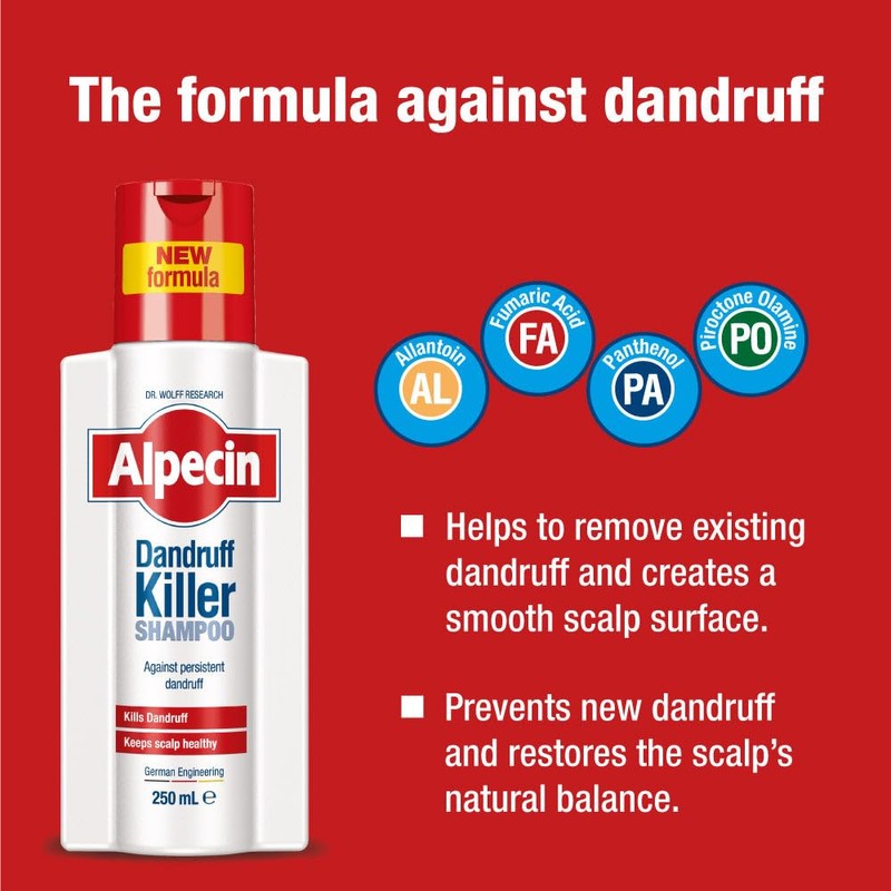 Alpecin Dandruff Killer Shampoo 1x 250ml | Effectively Removes and