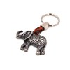 Key Ring Elephant on Leather Cord 7 cm Plus Ring