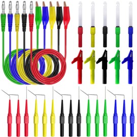 Sedovnou 31PCS Back Probe Kit, Banana Plug to Copper Alligator Clips Test Leads Kit with Alligator Clips, Wire Piercing Probes Set, 4mm Banana Plug Adapter for for Car Repairing Automotive Diagnostic