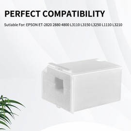 MS.R L3110 Waste Ink Pad Replacement Maintenance Box for Ecotank ET-2803 ET-2800 ET-2711 ET-2720 ET-4700 L3110 L3210 L3150 L3250 etc(1Pack