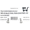 M5-0.8 x 12 Stainless Steel Phillips Pan Head Machine Screw