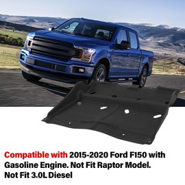 Engine Splash Guard Compatible with 2015 2016 2017 2018 2019 2020 Ford F150 with Gasoline Engine/Not Fit Raptor Model/Not Fit 3.0L Diesel ML3Z-7222-D