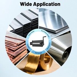 Manual Bead Roller, 12 inch Professional Sheet Metal Bead Roller w/ 6 Flanging & Crimping Dies, Heavy Duty Bending Machine Set for Auto Body & Metal Work, Grey