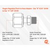 SÜA - Regulator/Torch to Hose Adaptors "B" 9/16"-18 to "A"