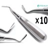 PREMIUM INSTRUMENTS 10× Dental Extraction Root Elevators Apical Right Elevators