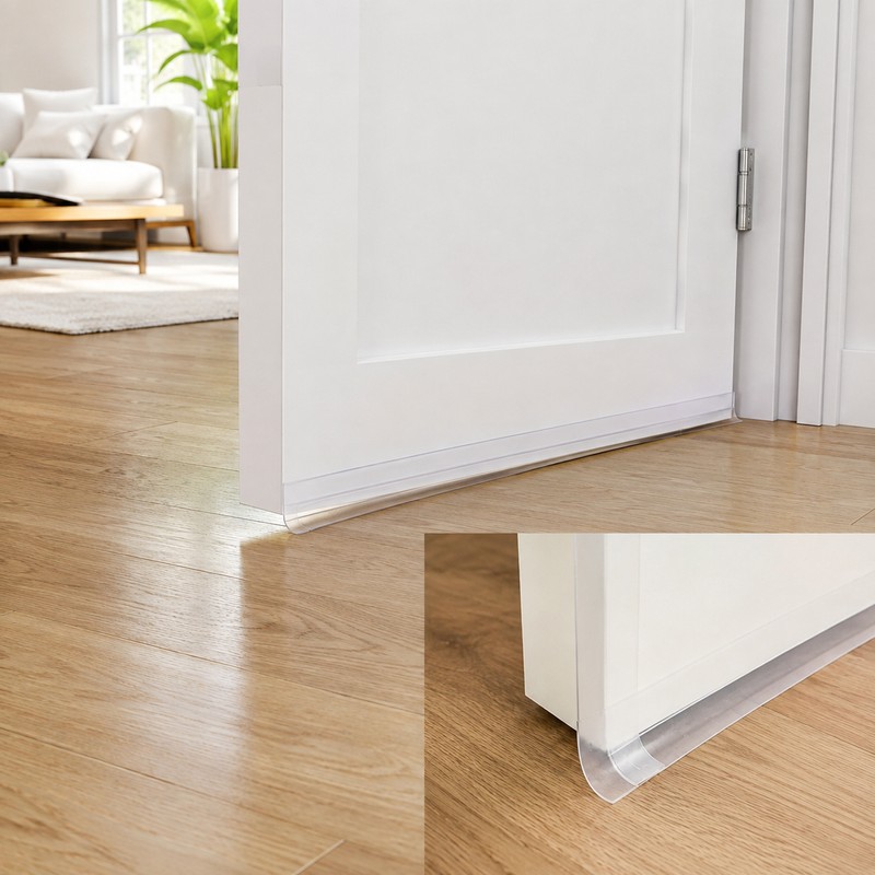 Transparent Door Weather Stripping Seal for Gaps – Flexible Self-Adhesive