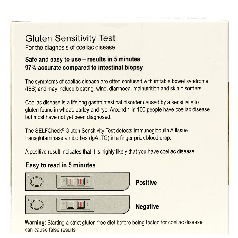 SELFCheck Gluten Sensitivity Test for Coeliac Disease