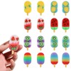 DOMG 16 Pcs Cute Fruit Shaped Ice Cream Erasers for