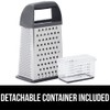 GORILLA GRIP 4-Sided 100% BPA-Free Cheese Grater With Container, Stainless