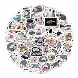 Opossum-Aufkleber für Trinkflaschen, Opossum-Laptop-Aufkleber - Opossumparty-Geschenke und Dekorationen, lustige Opossum-Geschenke - Possum Stickers