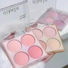 4가지 색상 매트 블러쉬 파우더 세트 - 달콤한 톤의 얼굴