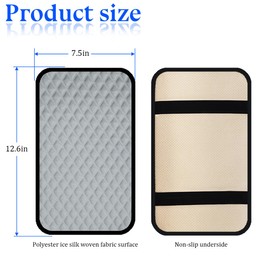 HZEL Car Center Console Cushion Cover, Vehicle Armrest Seat Box Protector Pad, Comfortable Automotive Interior Arm Rest Decoration Accessories, Universal for SUV Sedan Truck (Gray)