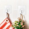DGYB 20 Pcs Clear Adhesive Hooks for Hanging 22lb Self