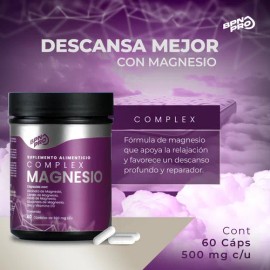 Magnesio Complex BPN PRO 60 Cápsulas - Glicinato, Citrato, Gluconato y Óxido de Magnesio con Vitamina D3 y Zinc - Soporte para Huesos, Músculos, Energía y Bienestar General - Alta Absorción y Potencia