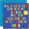 Stuff4 14th Birthday Card Son - Tollsten Teenager in the