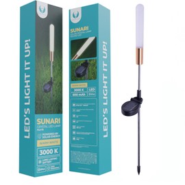 FOREVER Solar Lamp for Outdoor Garden Rounded Crystal Lamp, 3000 K, 600 mAh, 0.72 Wh Ni-MH, IP44 Waterproof Solar Lamp for Outdoors, Backyards, Gardens, Lawn Lighting