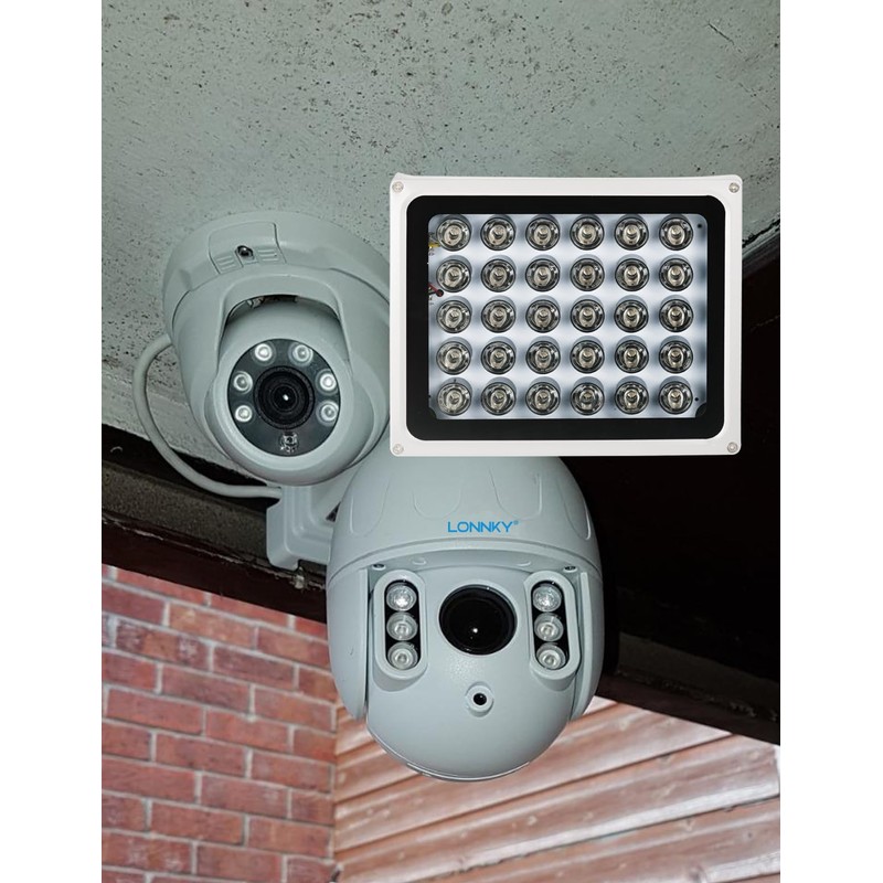 2 Pack IR Illuminators 30 LEDs 850nm Long Range Illuminator