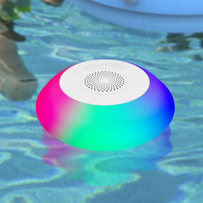 Floating Pool Speaker IPX7 Waterproof 360 Degree Stereo Sound Portable