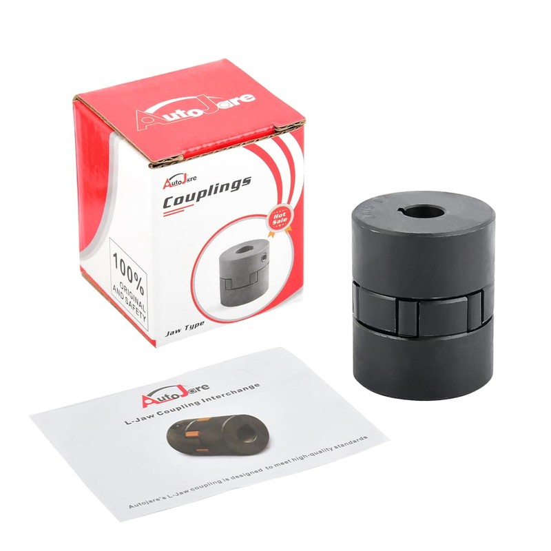 1/2" to 1" L075 Flexible 3-Piece L-Jaw Coupling Coupler Set