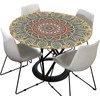 FANSU Round Tablecloth 200cm, Washable Round Table Cover Mandala Wipe