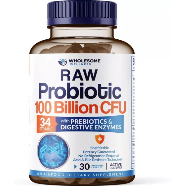 Wholesome Wellness Enzimas Digestivas Digestión Probioticos 100 Billones Eg P8