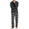 Vlazom Men's Pajamas Set Long Sleeves Soft Pj Top and