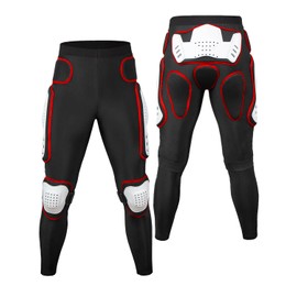 Motorcycle Riding Pant - Adult Youth Motocross Protectvie Gear, Dirt Bike Gear Pant with Armor for ATV Cyling Skateboard (US, Alpha, 4X-Large, Regular, Regular, Red)