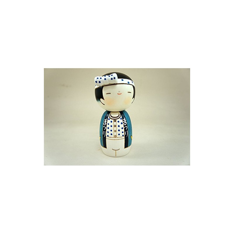 日本のお土産にも人気 【日本製】 民芸品 工芸品 卯三郎作 こけし ワッショイ（男） No-4-19