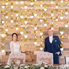52Ft White and Gold Love Heart Garland Hanging Paper Streamer
