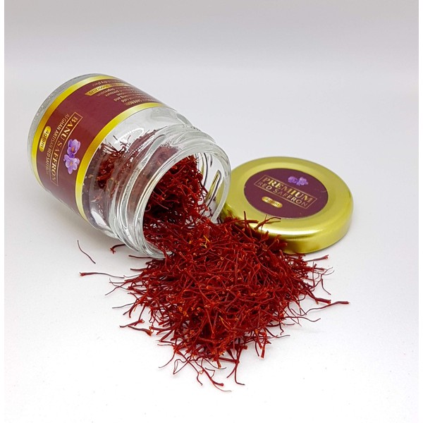 Organic Saffron - Banu Saffron Award Winning all Red Certified Organic Saffron Threads - 3 Grams (0.1 Ounce)