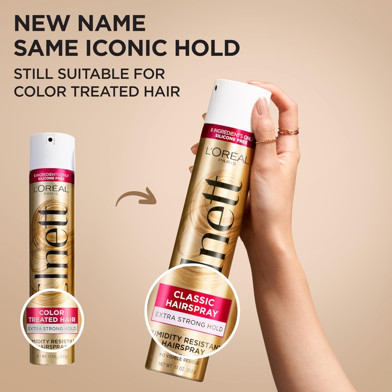 L'Oreal Paris Elnett Satin Extra Strong Hold Color Treated Classic